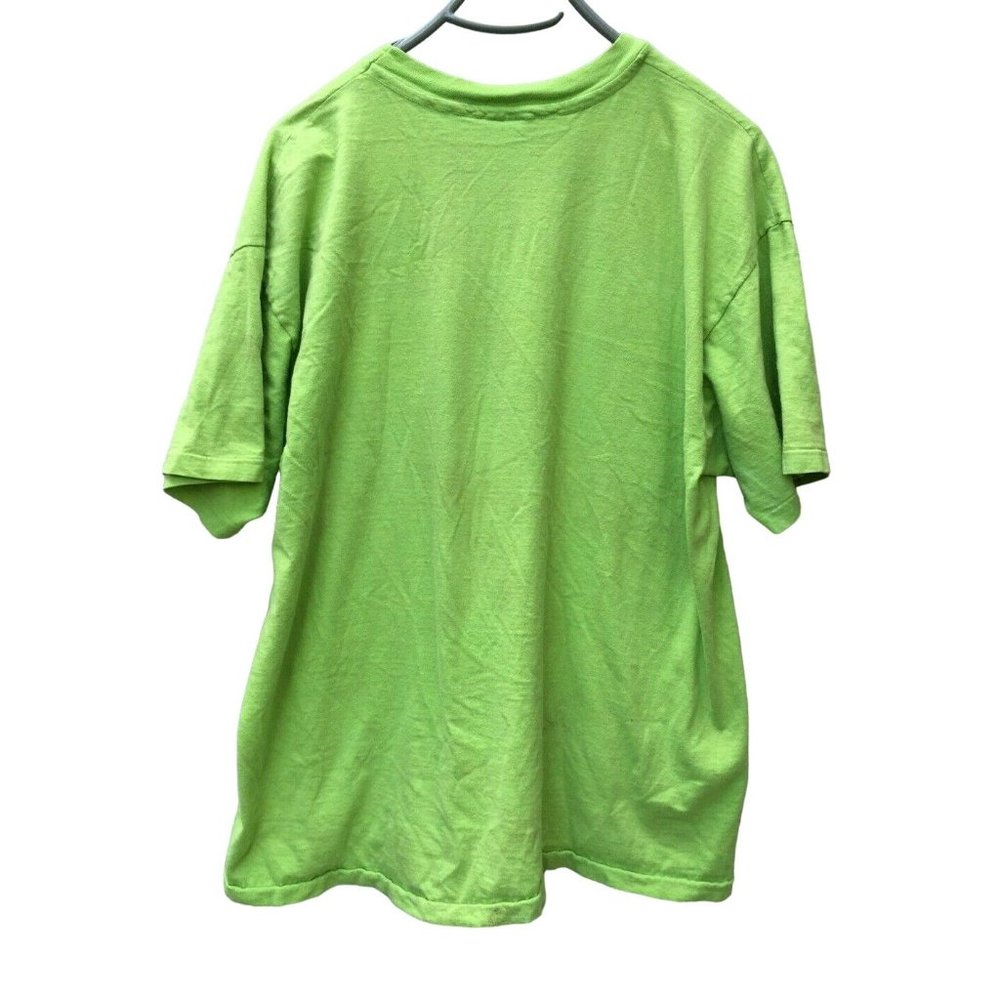 Vintage Alaska Ocean Seafood Hanes Beefy-T Sz XL T-Shirt Neon Green single stitc - Picture 2 of 4